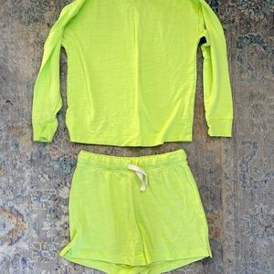 J. Crew Women’s Neon Green Matching Set